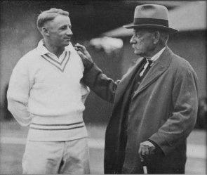 Charles Bannerman, 20 August 1930 at the Sydney Cricket Ground with Donald Bradman  who scored 452 not out in the Sheffield Shield  against
 Queensland